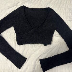 Skims Cozy Knit Wrap Top